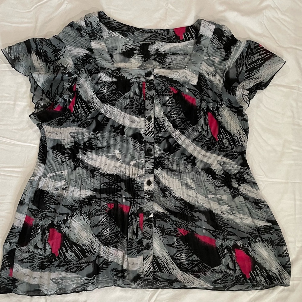 Stylish Women's Black and Pink Top